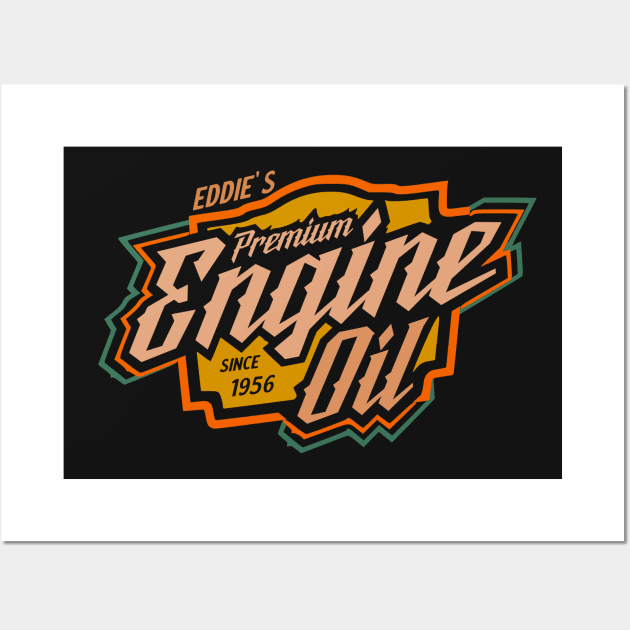 Premium vintage engine oil label brand retro Wall Art by SpaceWiz95